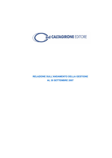 Thumbnail Caltagirone Editore Quarterly Report 2007-q3