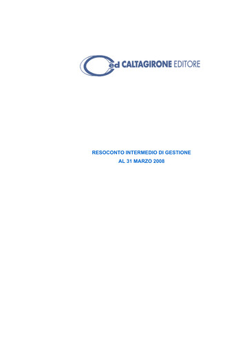 Thumbnail Caltagirone Editore Quarterly Report 2008-q1