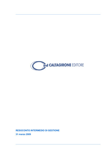Thumbnail Caltagirone Editore Quarterly Report 2009-q1