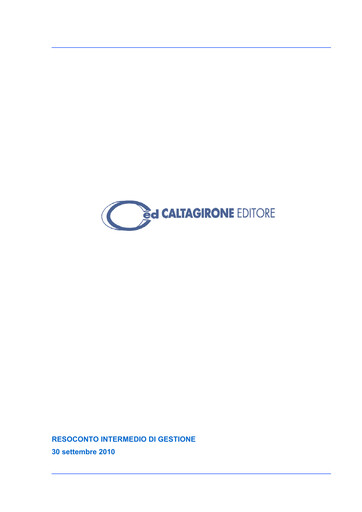 Thumbnail Caltagirone Editore Quarterly Report 2010-q3