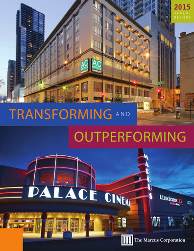 Thumbnail Marcus Corporation
 Annual Report 2014-2015