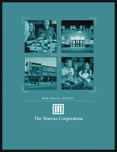 Thumbnail Marcus Corporation
 Annual Report 2019