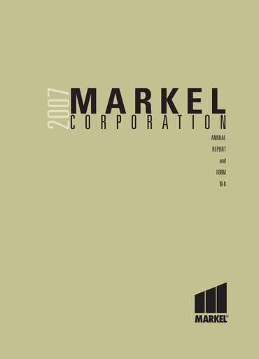 Thumbnail Markel Group Annual Report 2007