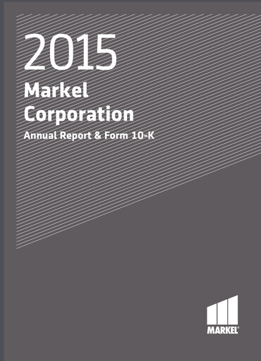 Thumbnail Markel Group Annual Report 2015