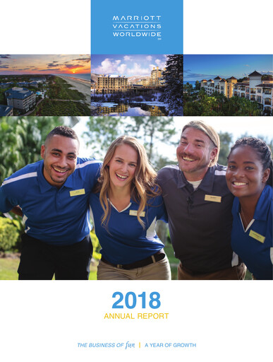 Thumbnail Marriott Vacations Worldwide Annual Report 2018