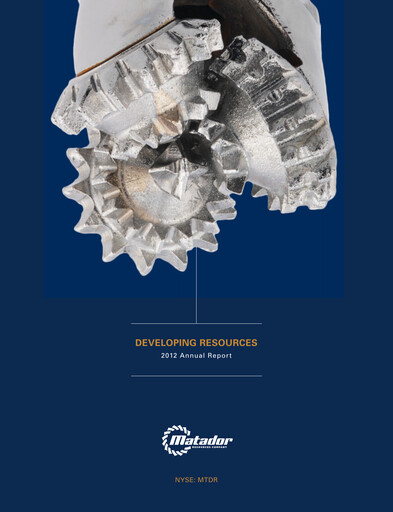 Miniature Matador Resources Rapport annuel 2012