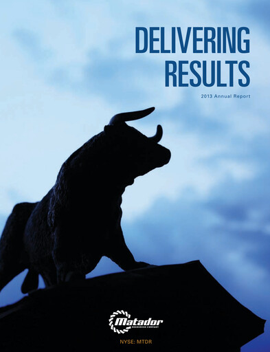 Miniature Matador Resources Rapport annuel 2013