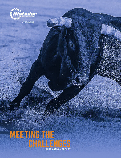 Miniature Matador Resources Rapport annuel 2016