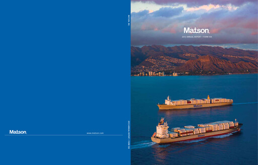 Thumbnail Matson Annual Report 2012