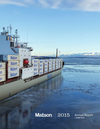 Thumbnail Matson Annual Report 2015