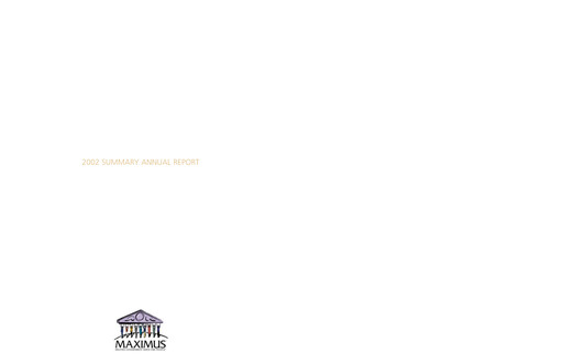 Thumbnail Maximus Annual Report 2002