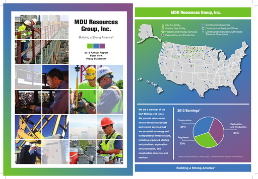 Thumbnail MDU Resources
 Annual Report 2013