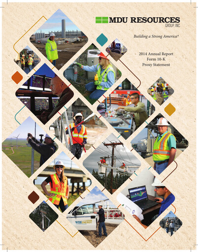 Thumbnail MDU Resources
 Annual Report 2014