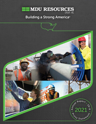 Thumbnail MDU Resources
 Annual Report 2021