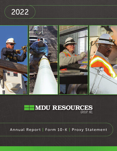 Thumbnail MDU Resources
 Annual Report 2022