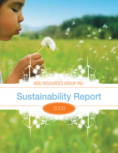 Thumbnail MDU Resources
 Sustainability Report 2009