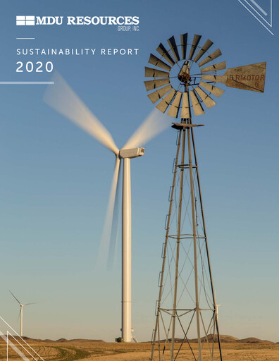 Thumbnail MDU Resources
 Sustainability Report 2020