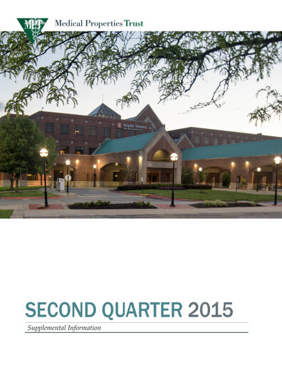 Thumbnail Medical Properties Trust
 Quarterly Report 2015-q2