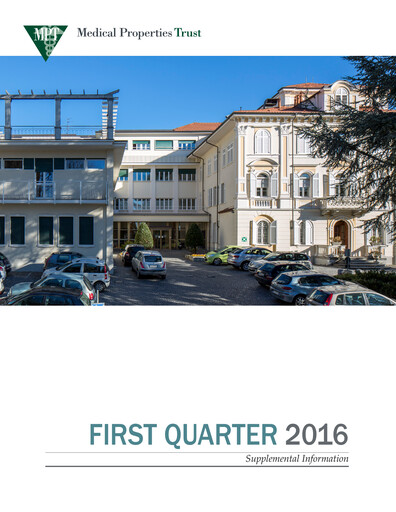 Thumbnail Medical Properties Trust
 Quarterly Report 2016-q1