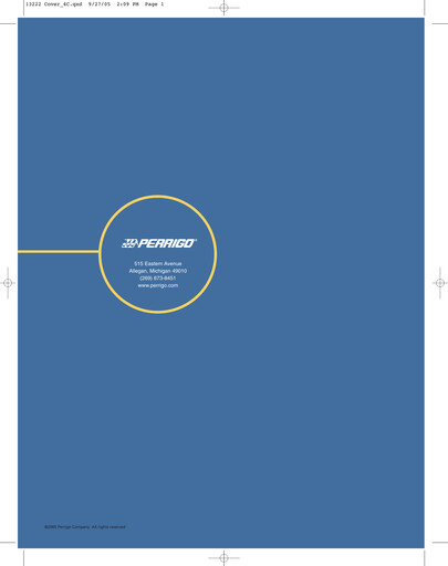Thumbnail Perrigo Annual Report 2005