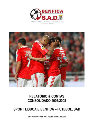 Thumbnail Sport Lisboa e Benfica Annual Report 2007-2008