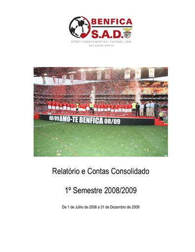 Vorschaubild Sport Lisboa e Benfica Halbjahresbericht 2008-h1