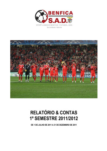 Vorschaubild Sport Lisboa e Benfica Halbjahresbericht 2011-h1
