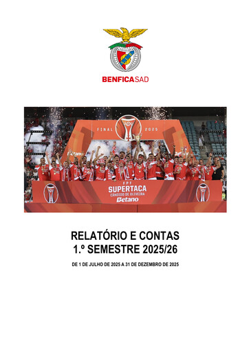 Vorschaubild Sport Lisboa e Benfica Halbjahresbericht 2025-h1