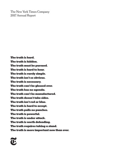 Thumbnail New York Times Annual Report 2017