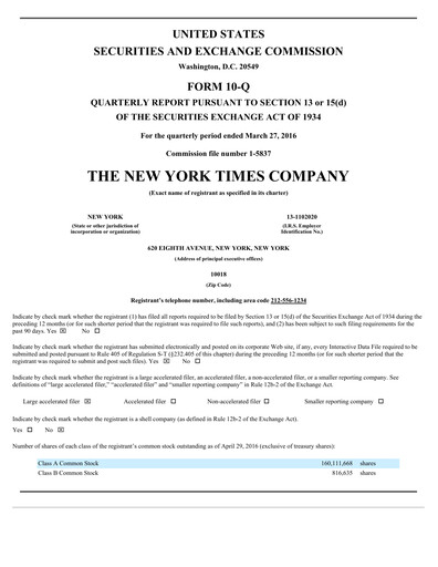 Thumbnail New York Times Quarterly Report 2016-q1