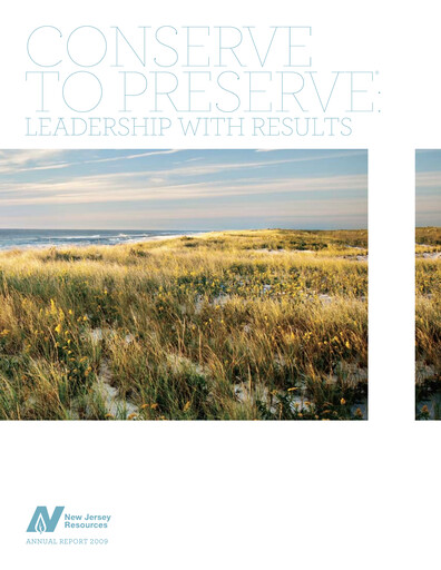 Thumbnail New Jersey Resources Annual Report 2009