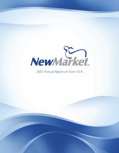 Thumbnail NewMarket Corp Annual Report 2007