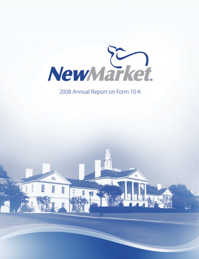 Thumbnail NewMarket Corp Annual Report 2008