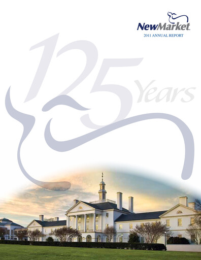 Thumbnail NewMarket Corp Annual Report 2011