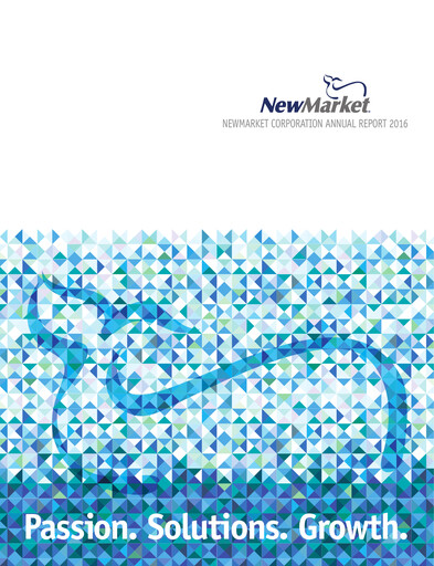 Thumbnail NewMarket Corp Annual Report 2016