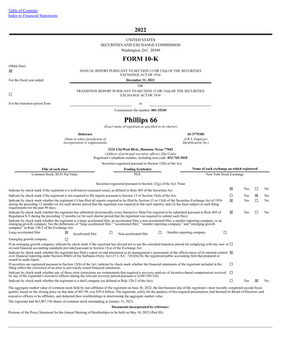 Thumbnail Phillips 66 Annual Report 2022