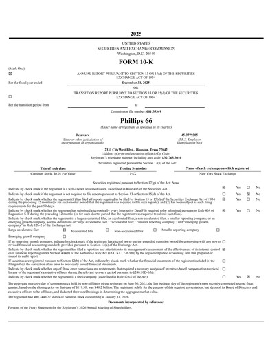 Thumbnail Phillips 66 Annual Report 2025