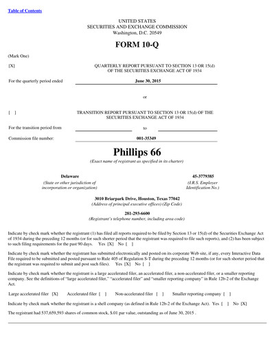Thumbnail Phillips 66 Quarterly Report 2015-q2