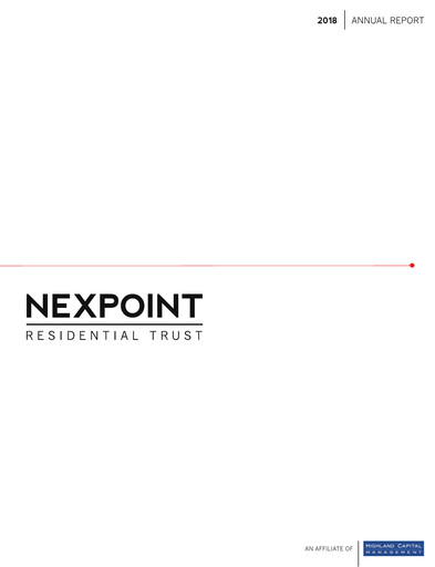 Vorschaubild NexPoint Residential Trust Jahresbericht 2018