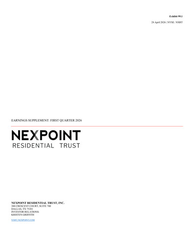 Vorschaubild NexPoint Residential Trust Quartalsbericht 2026-q1