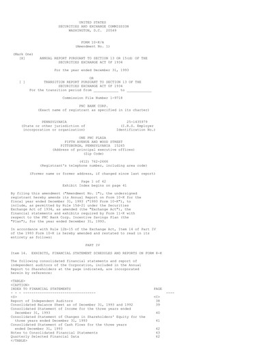 Thumbnail PNC Financial Services Annual Report 1993