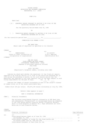Thumbnail PNC Financial Services Quarterly Report 1994-q2