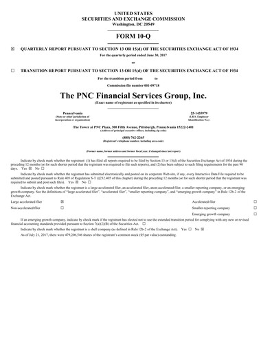 Thumbnail PNC Financial Services Quarterly Report 2017-q2