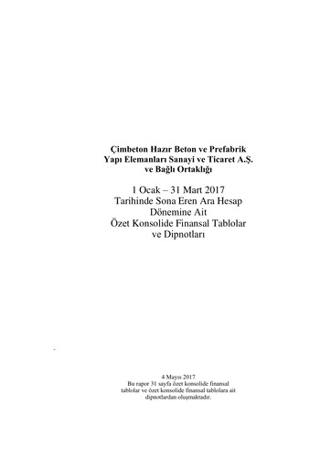 Vorschaubild Cimbeton Quartalsbericht 2017-q1