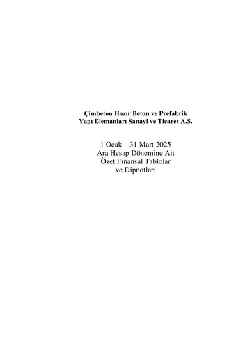 Thumbnail Cimbeton Quarterly Report 2025-q1
