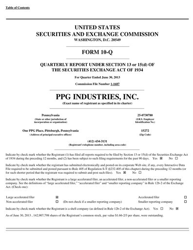 Thumbnail PPG Industries
 Quarterly Report 2013-q2