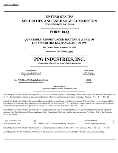 Thumbnail PPG Industries
 Quarterly Report 2013-q3