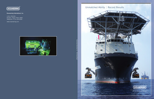 Vorschaubild Oceaneering International
 Jahresbericht 2012