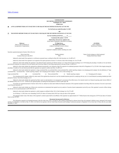 Thumbnail Principal Financial Group Annual Report 2025