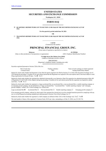 Thumbnail Principal Financial Group Quarterly Report 2024-q2